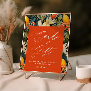 Tropical Orange Paradise Cards & Gifts Poster