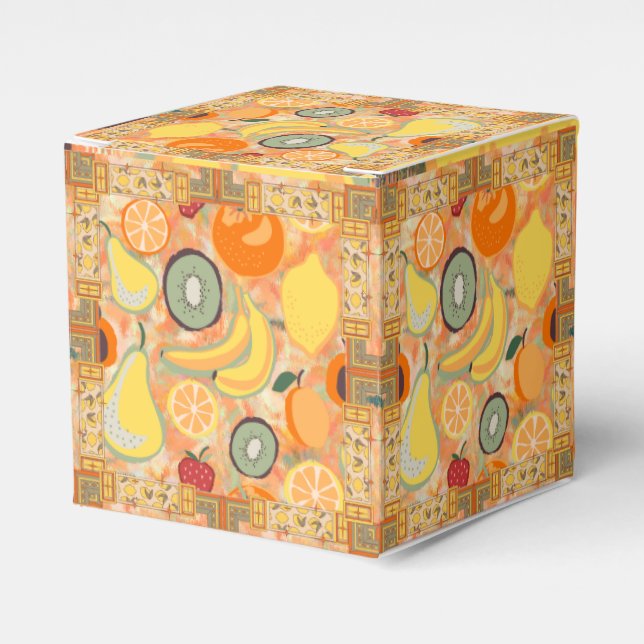 Tropical Orchard Artisan Favour Box (Front Side)
