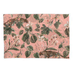 Tropical orchid, butterflies: exotic watercolor. pillowcase