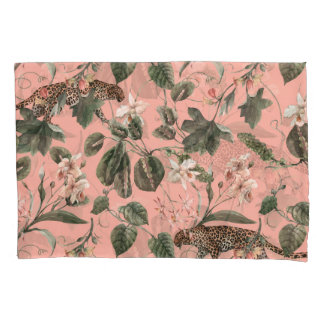Tropical orchid, butterflies: exotic watercolor. pillowcase