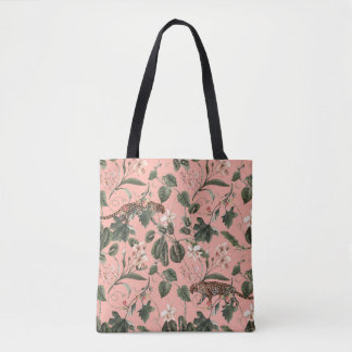 Tropical orchid, butterflies: exotic watercolor. tote bag