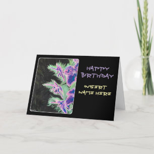 'Tropical Orchid' Painting on a Thank You Card