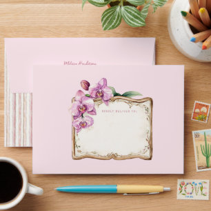 Tropical Orchid Spa Party Envelope