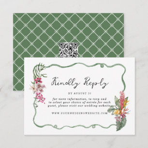Tropical Organic Wedding Online RSVP Card