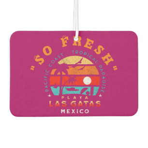 Tropical Pacific Paradise / Las Gatas Beach Mexico Car Air Freshener