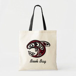 Tropical pacific salmon book bag