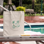 Tropical Palm Bachelorette | Custom Destination  Tote Bag<br><div class="desc">Celebrate in style with this personalised bachelorette tote bag, featuring chic hand-drawn palms and poolside details. Perfect for welcome bags, bridesmaid gifts, or a stylish accessory during your destination weekend, this tote is both practical and keepsake-worthy. Customise with your location, date, or group name, whether it’s Palm Springs Bach, Last...</div>