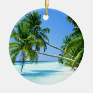 Tropical Palm Beach! Ceramic Tree Decoration