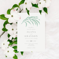 Tropical Palm Editable Colour Wedding Invitation