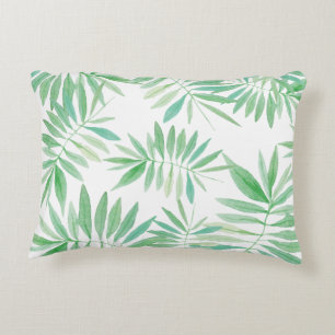 Tropical palm fern storm decorative cushion