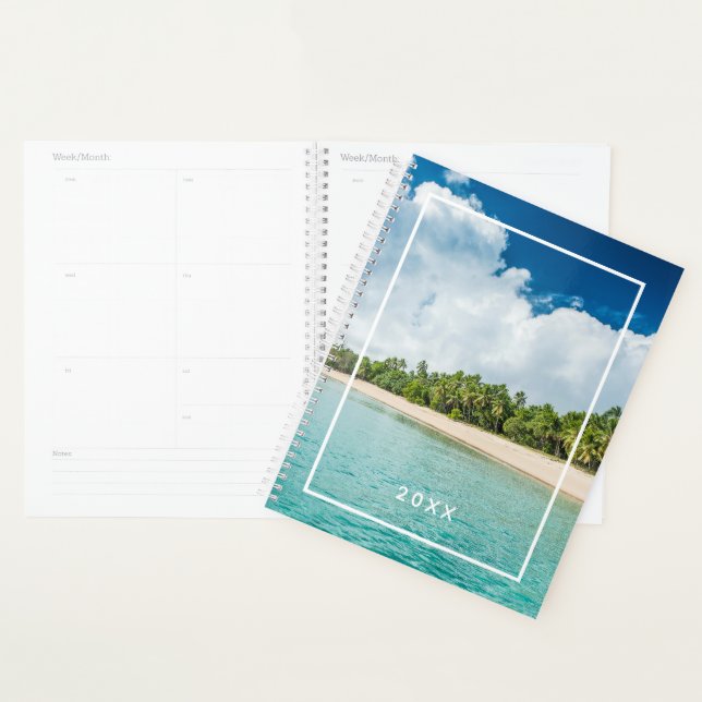Tropical Palm Fringed Beach Planner (Display)