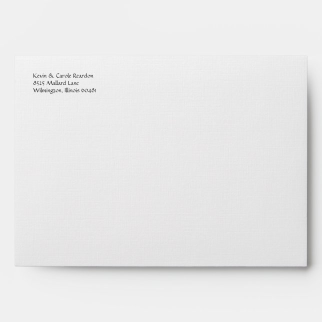 Tropical Palm Frond Green & Black Envelope (Front)