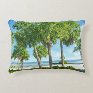 Tropical Palm Garden Wall Art Coastal Decor Decorative Cushion