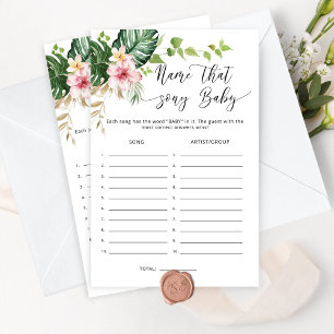 Tropical palm girl shower name that song baby game