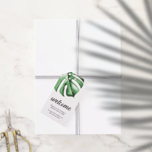 Tropical Palm Greenery Welcome/Thank You Tags
