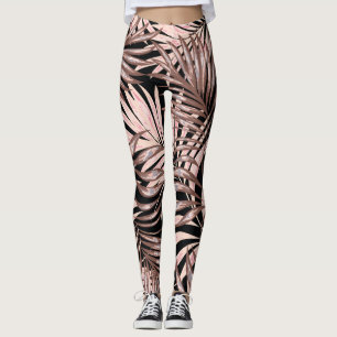 Tropical Palm: Jungle Floral Pattern. Leggings