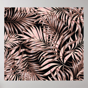 Tropical Palm: Jungle Floral Pattern. Poster