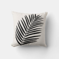 Tropical Palm Leaf Cream White And Black