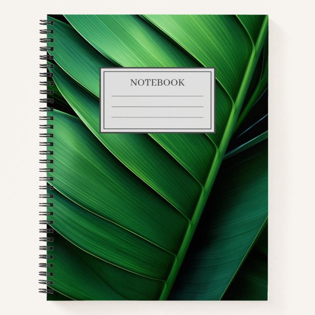 Tropical Palm Leaf Notebook (Front)