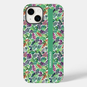 Tropical Palm Leaf Pattern iPhone Case