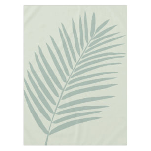 Tropical Palm Leaf Sage Green Tablecloth