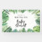 Tropical palm leaf & script baby shower