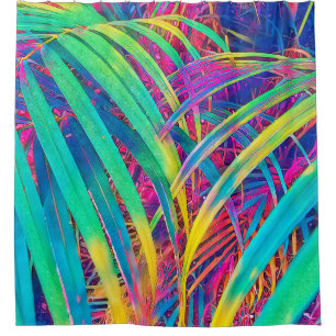 Tropical palm leaf texture background. Palm leaf i Shower Curtain