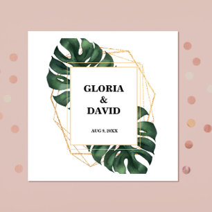 Tropical Palm Leaf  Wedding  Napkins