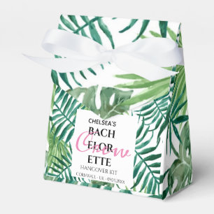 Tropical Palm Leaves Bachelorette Hangover Kit Favour Box