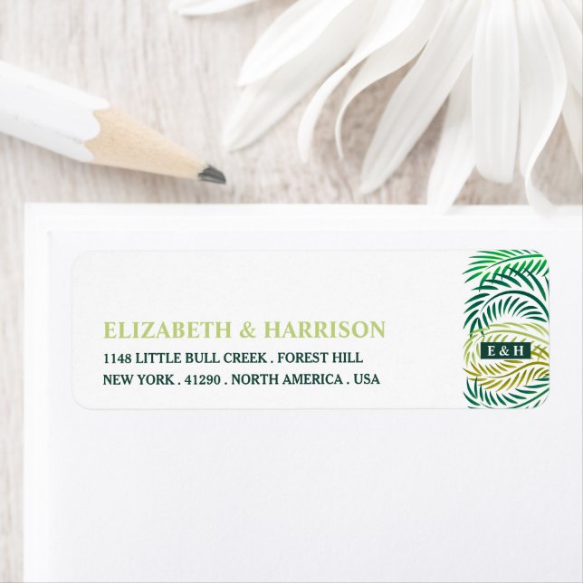Tropical Palm Leaves, Beach Wedding (Insitu)