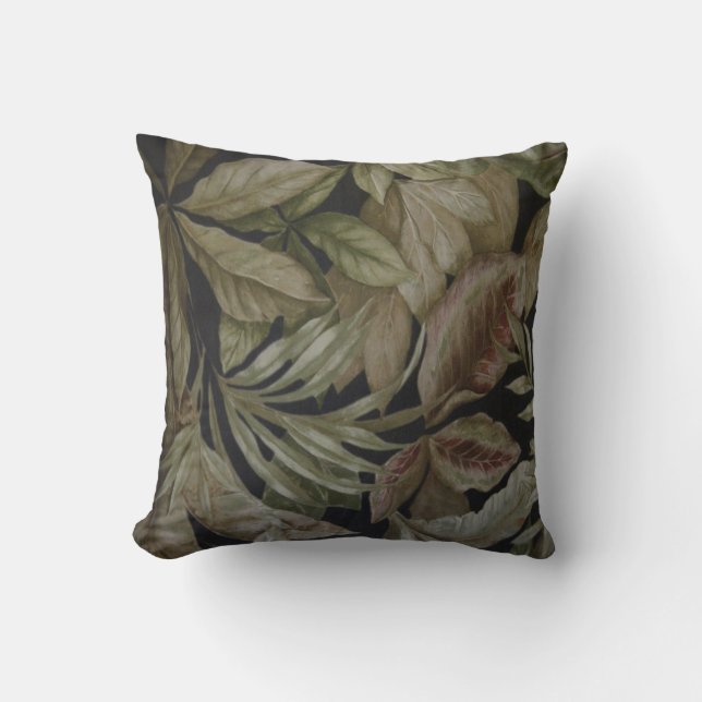 TROPICAL PALM LEAVES CUSHION (Front)
