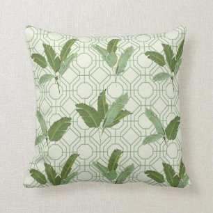 Tropical Palm Leaves Cushion