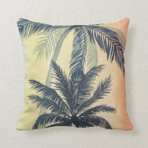 Tropical Palm Leaves Cushion