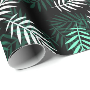 Tropical Palm Leaves Design Wrapping Paper