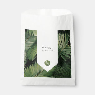 Tropical Palm Leaves Greenery Wedding   Favour Bags