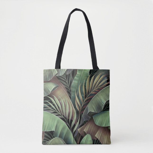 Tropical palm leaves, hand-drawn 3D illustration. Tote Bag (Front)