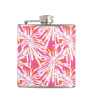 Tropical Palm Leaves Hip Flask