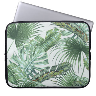Tropical palm leaves, monstera, banana leaf, jungl laptop sleeve