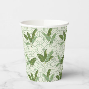 Tropical Palm Leaves Paper Cups