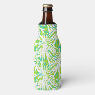 Tropical Palm Leaves Pattern Bottle Cooler