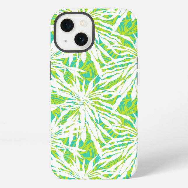 Tropical Palm Leaves Pattern iPhone Case (Back)
