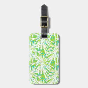 Tropical Palm Leaves Pattern Luggage Tag