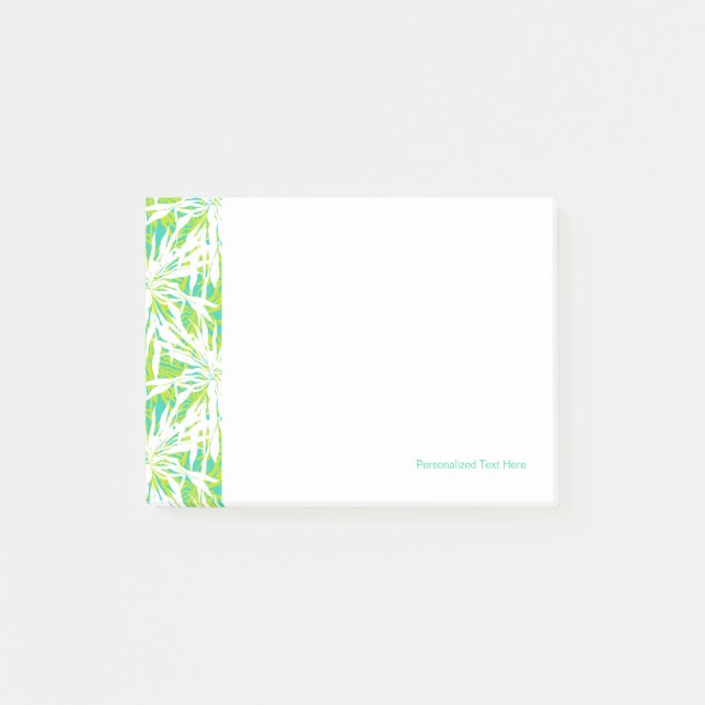 Tropical Palm Leaves Pattern Post-it Notes (Front)