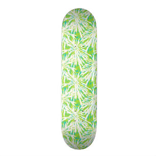 Tropical Palm Leaves Pattern Skateboard