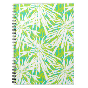 Tropical Palm Leaves Pattern Spiral Notebook