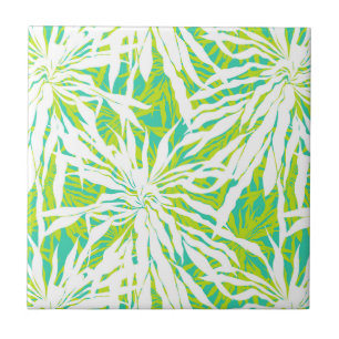 Tropical Palm Leaves Pattern Tile