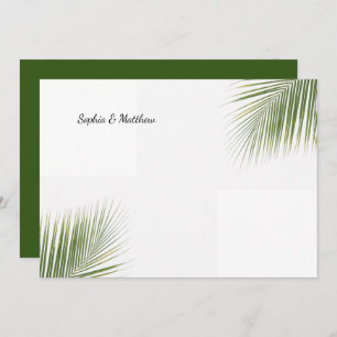 Tropical Palm Leaves Personalised Name Summer  Invitation