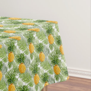 Tropical Palm Leaves & Pineapples Tablecloth