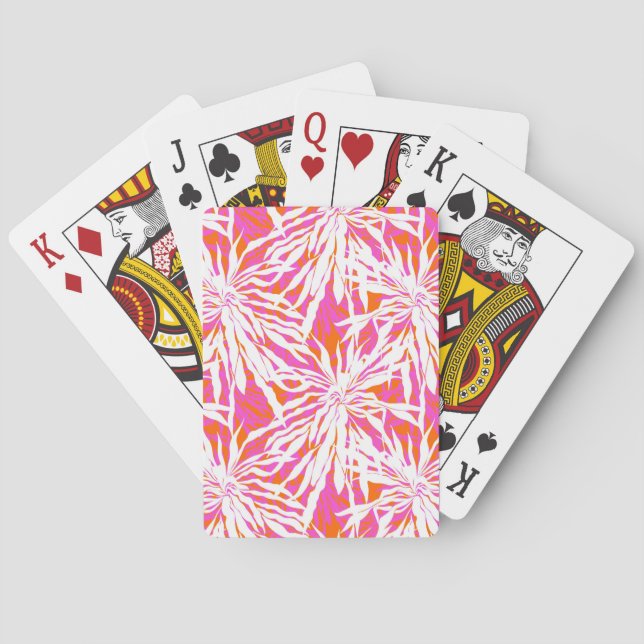 Tropical Palm Leaves Playing Cards (Back)
