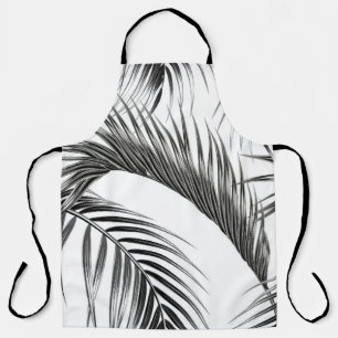 Tropical palm leaves seamless floral jungle patter apron